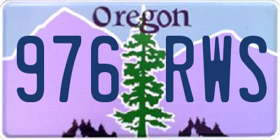 OR license plate 976RWS