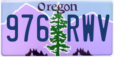OR license plate 976RWV