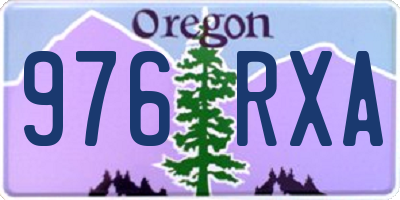 OR license plate 976RXA