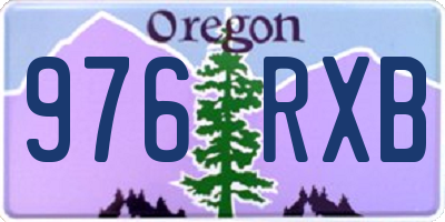 OR license plate 976RXB