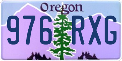 OR license plate 976RXG