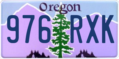 OR license plate 976RXK