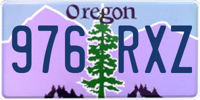 OR license plate 976RXZ