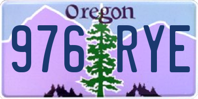 OR license plate 976RYE