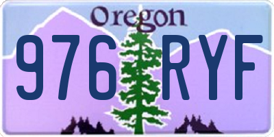 OR license plate 976RYF