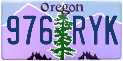OR license plate 976RYK