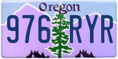 OR license plate 976RYR