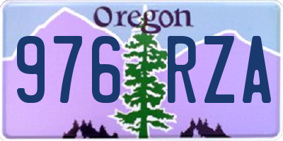 OR license plate 976RZA
