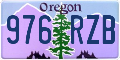 OR license plate 976RZB
