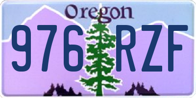 OR license plate 976RZF