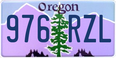 OR license plate 976RZL