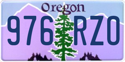 OR license plate 976RZO