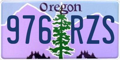 OR license plate 976RZS