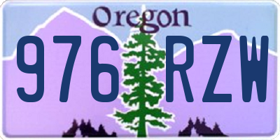 OR license plate 976RZW