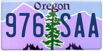 OR license plate 976SAA