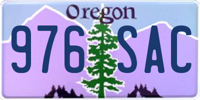 OR license plate 976SAC