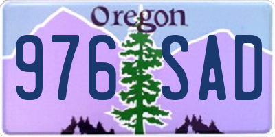 OR license plate 976SAD