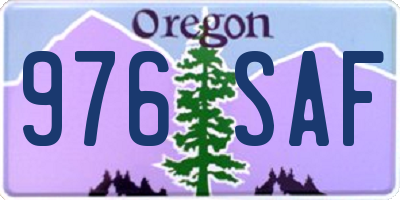 OR license plate 976SAF