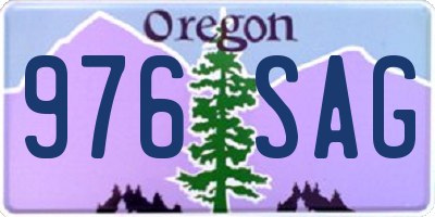 OR license plate 976SAG