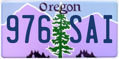 OR license plate 976SAI