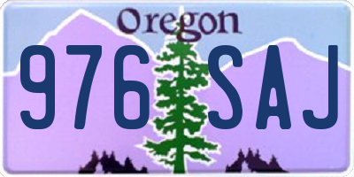 OR license plate 976SAJ