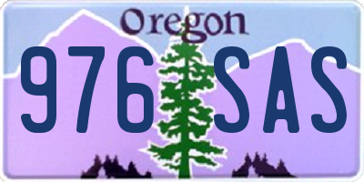 OR license plate 976SAS