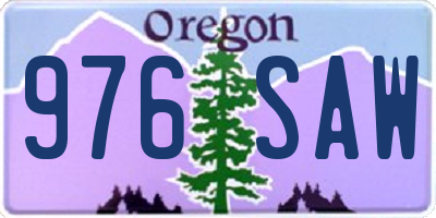 OR license plate 976SAW