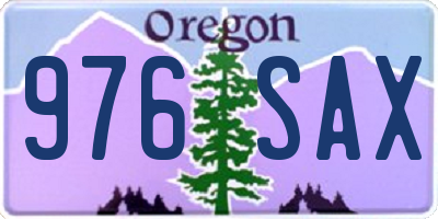OR license plate 976SAX