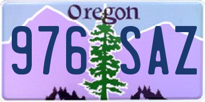 OR license plate 976SAZ