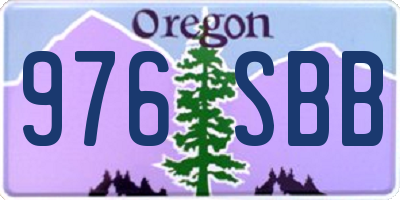 OR license plate 976SBB