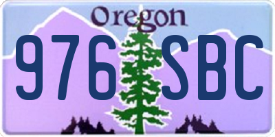 OR license plate 976SBC
