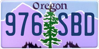 OR license plate 976SBD