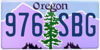 OR license plate 976SBG