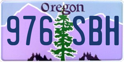 OR license plate 976SBH