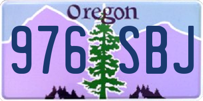 OR license plate 976SBJ