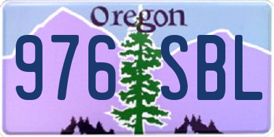 OR license plate 976SBL