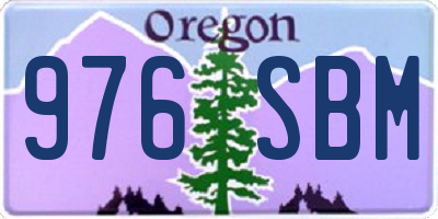 OR license plate 976SBM
