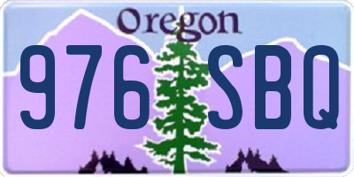 OR license plate 976SBQ