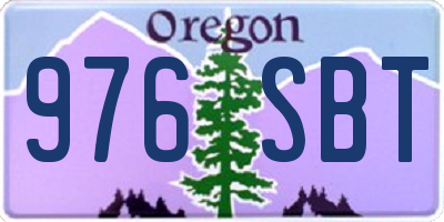 OR license plate 976SBT