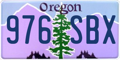 OR license plate 976SBX