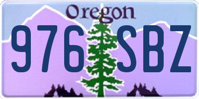 OR license plate 976SBZ