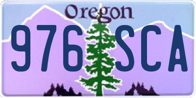 OR license plate 976SCA