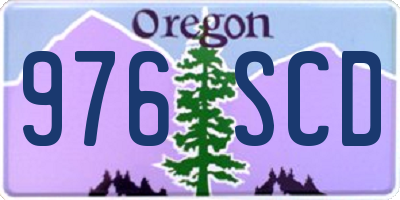 OR license plate 976SCD
