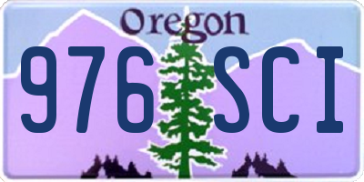 OR license plate 976SCI
