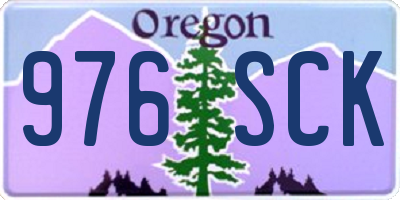 OR license plate 976SCK