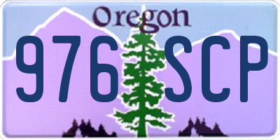 OR license plate 976SCP