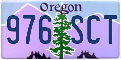 OR license plate 976SCT