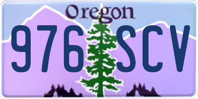 OR license plate 976SCV