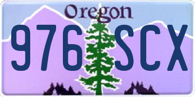 OR license plate 976SCX