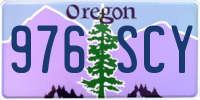 OR license plate 976SCY